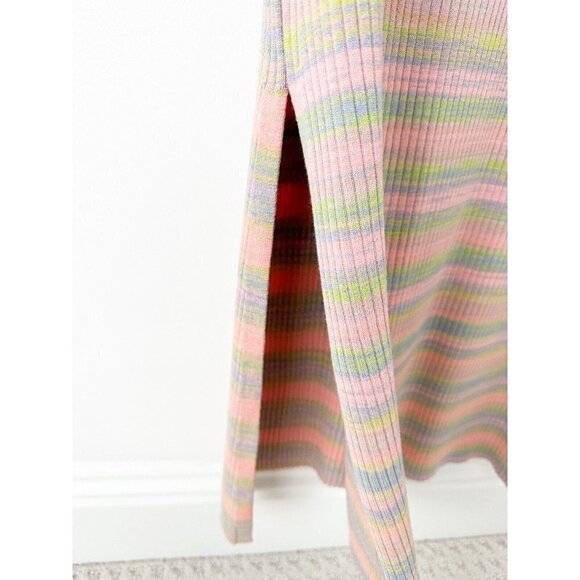 NWT Anthropologie Sweater Dress L Maxi Rainbow - Picture 9 of 11